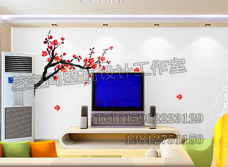 背景墙手绘