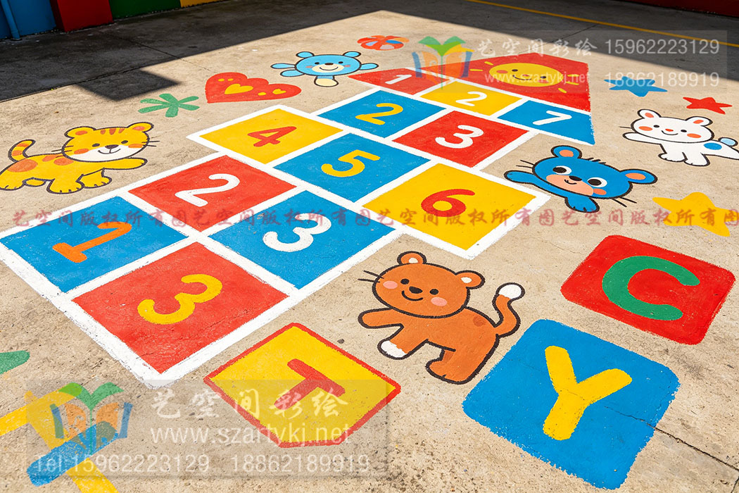 地面游戏彩绘施工质量控制与常见问题