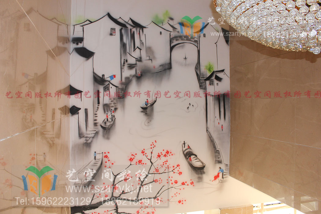 苏州商业彩绘的施工要点