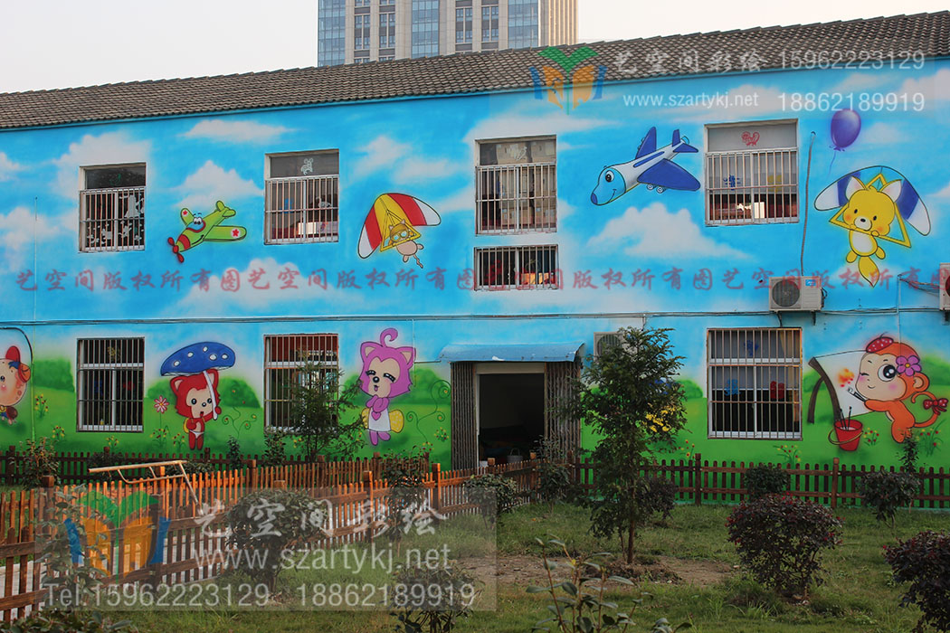 苏州喷画筑校园一墙一景