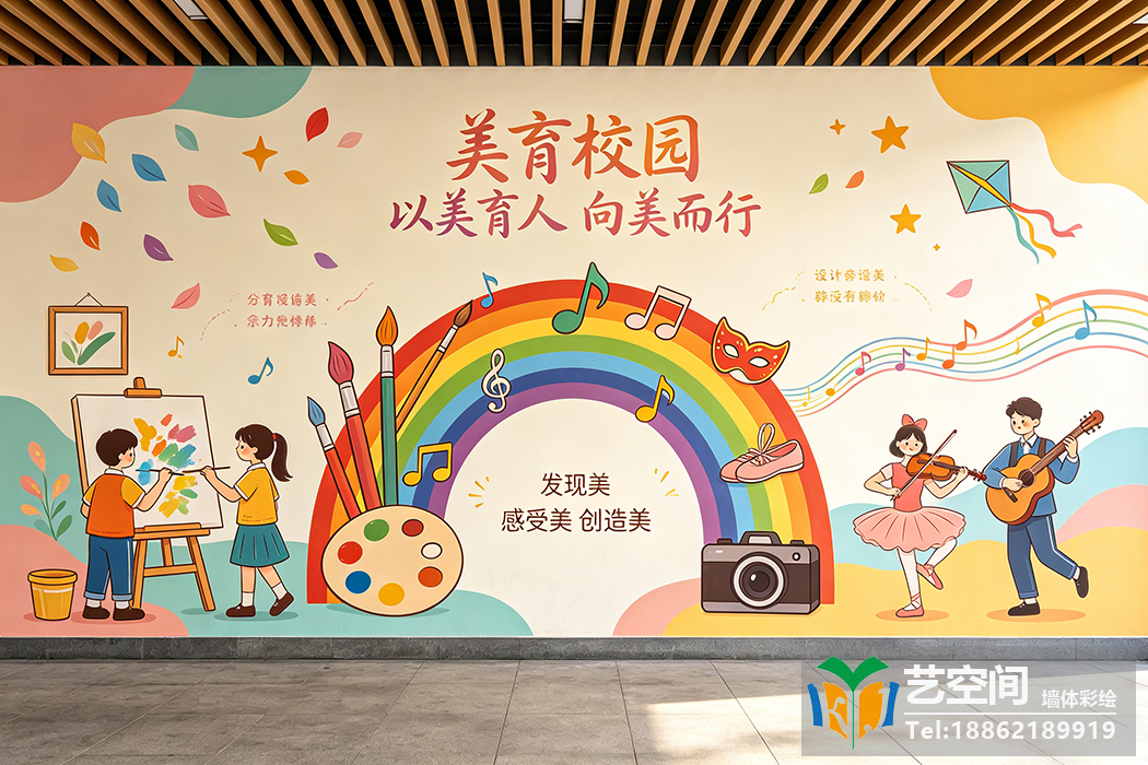 校园墙体彩绘：校园艺术新风尚